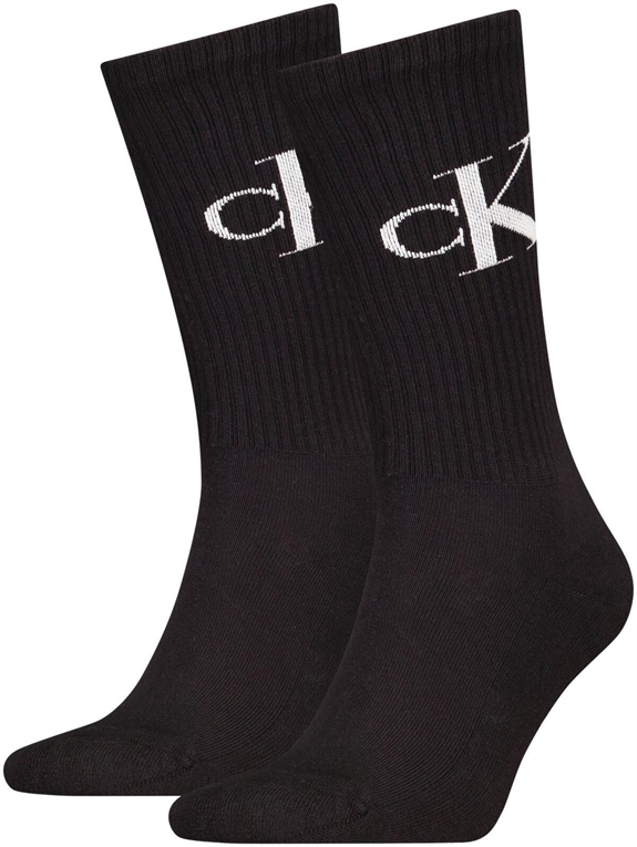 Calvin Klein Sock 2 Pack Monogram - Black