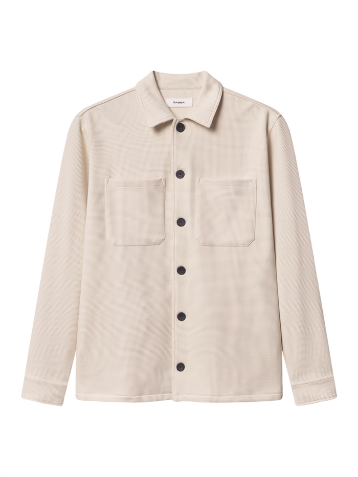 GABBA Como Waff Overshirt - White Almond