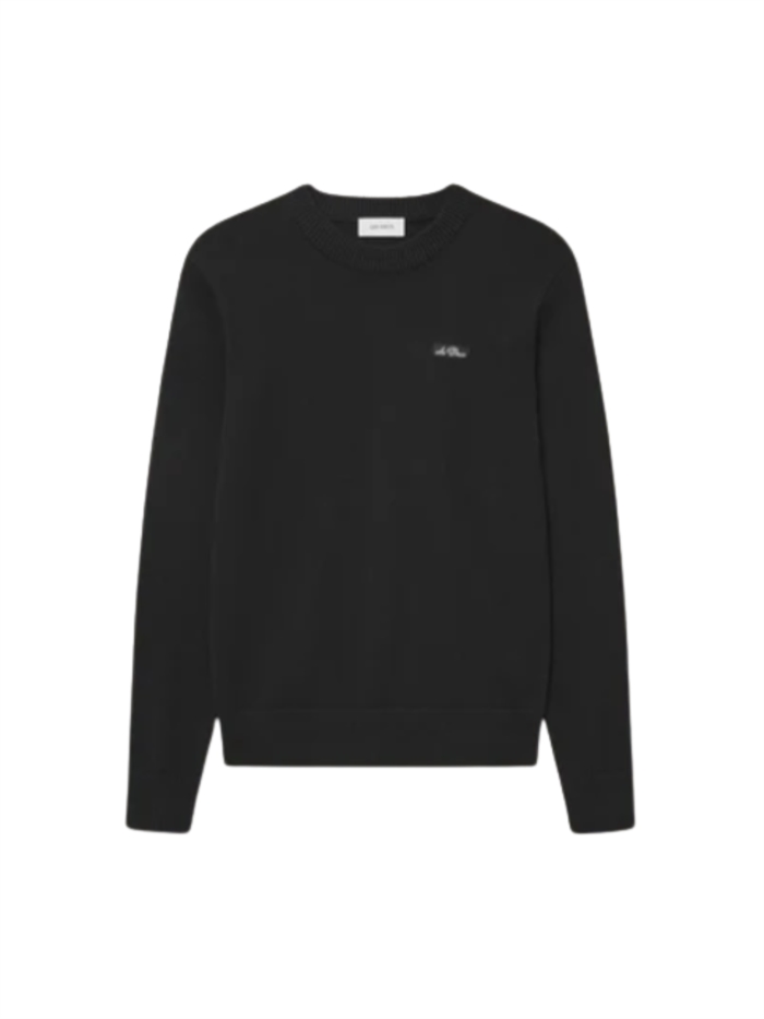 Les Deux Gary Patch Crewneck Knit - Black