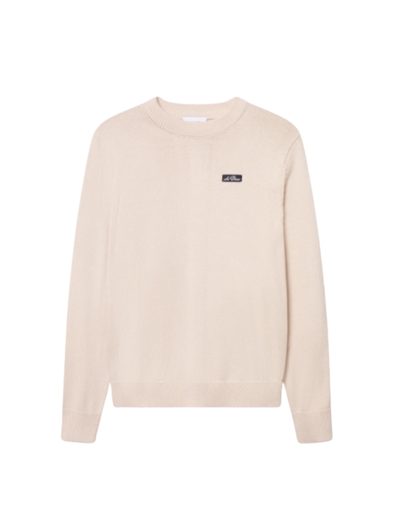 Les Deux Gary Patch Crewneck Knit - Ivory