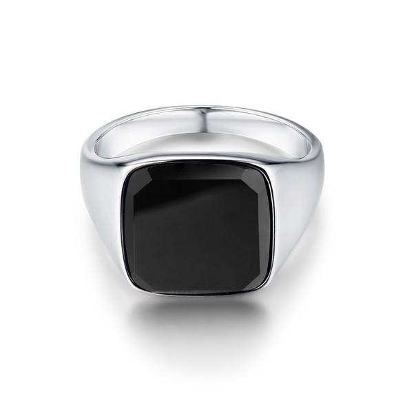 Northern Legacy Black Onyx Signature ring - Silver