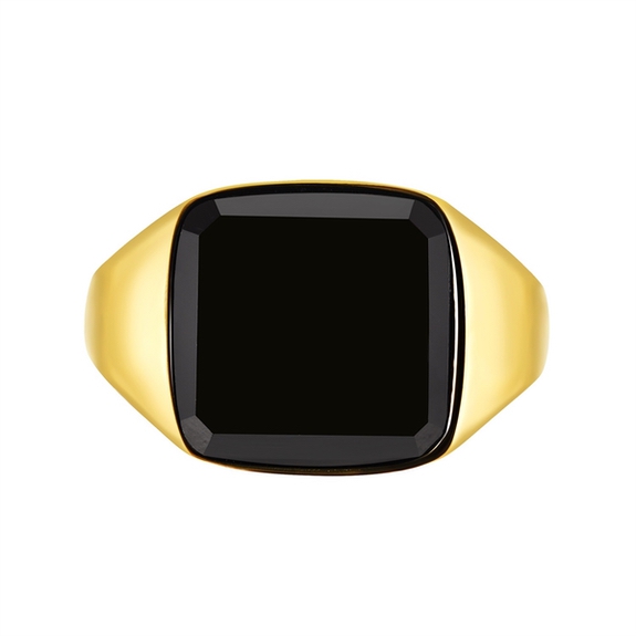 Northern Legacy Black Onyx Signature ring - Gold
