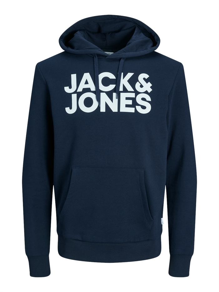 Jack & Jones Corp Logo Sweat Hoodie - Navy Blazer