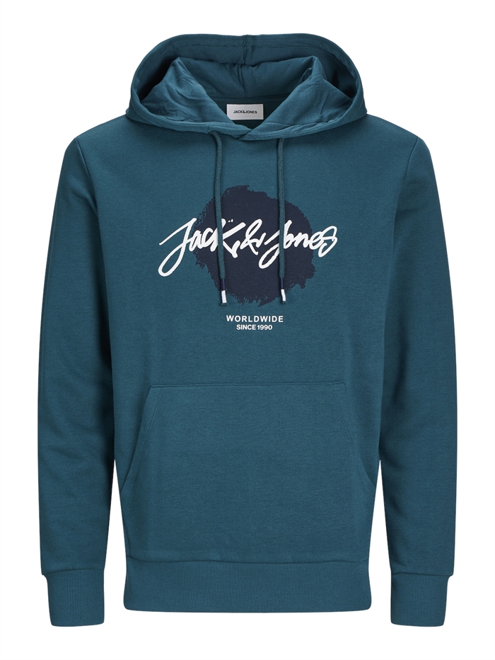 Jack & Jones Tiley Sweat Hood - Deep Teal