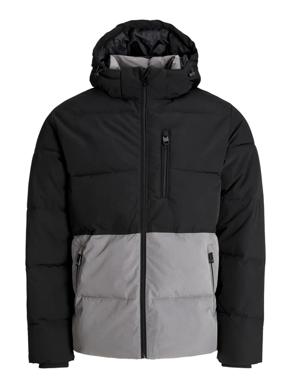 Jack & Jones Owen Puffer Jacket - Castlerock/Black