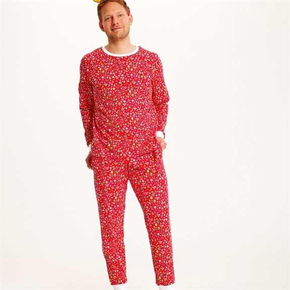 Julesweaters Crazy Christmas Pyjamas - Red