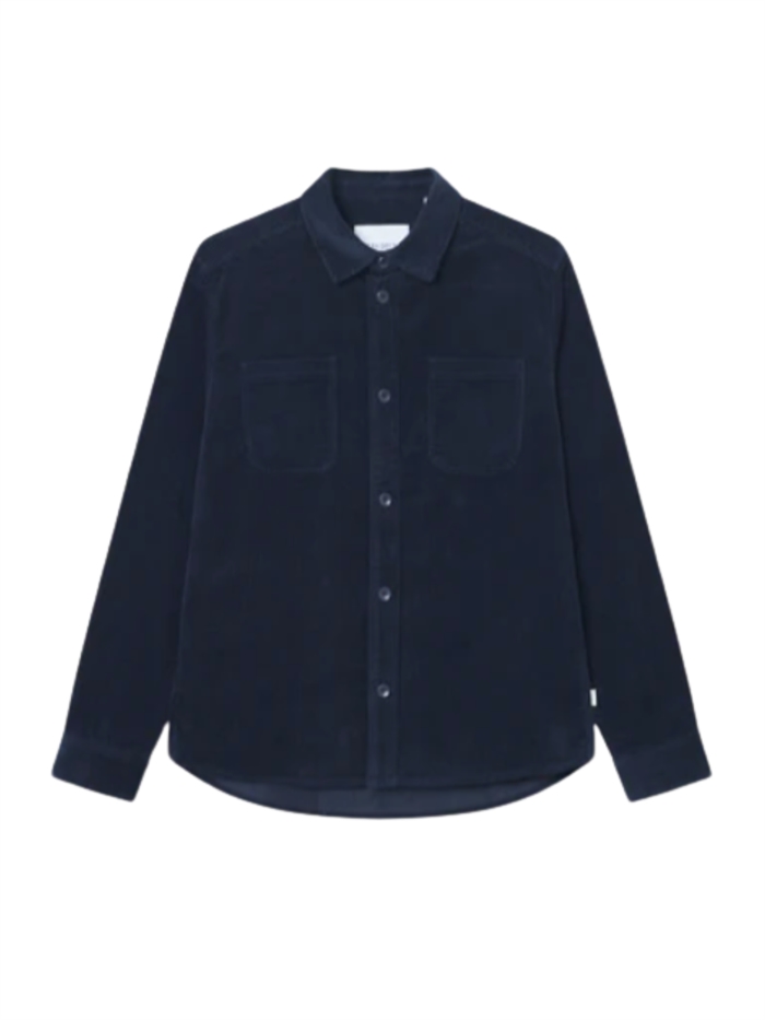 Les Deux Kody Corduroy Overshirt - Dark Navy
