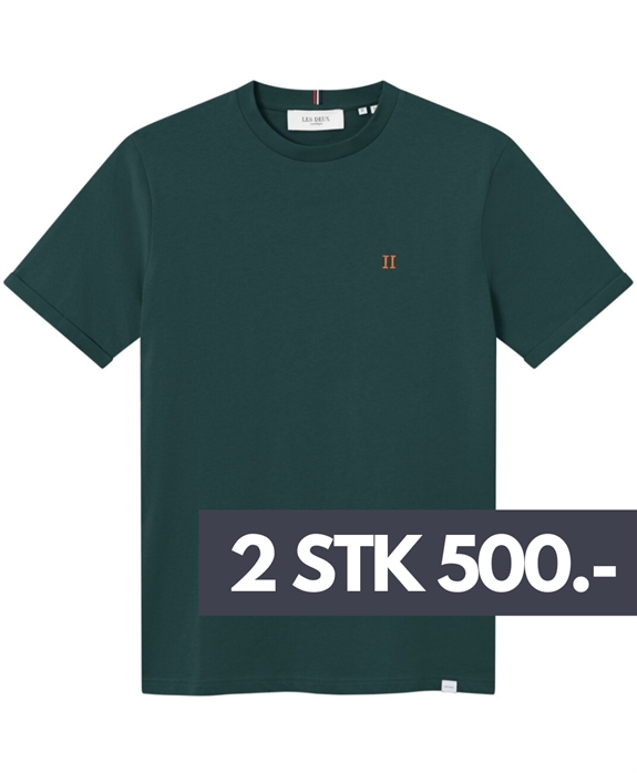 Les Deux Nørregaard t-shirt - Pine Green/Orange