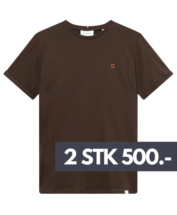 Les Deux Nørregaard t-shirt - Coffee Brown/Orange