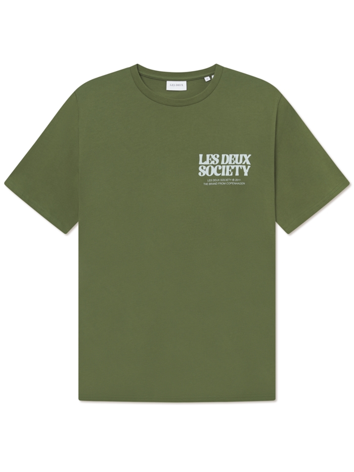 Les Deux Society T-shirt - Chive Green/Smoke Green