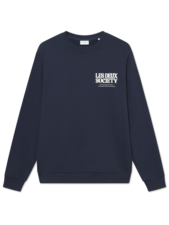 Les Deux Society Sweatshirt - Dark Navy/Ivory