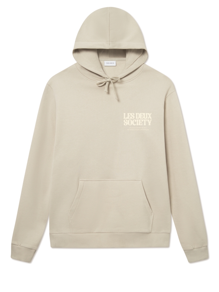 Les Deux Society Hoodie - Light Sand/Summer Melon