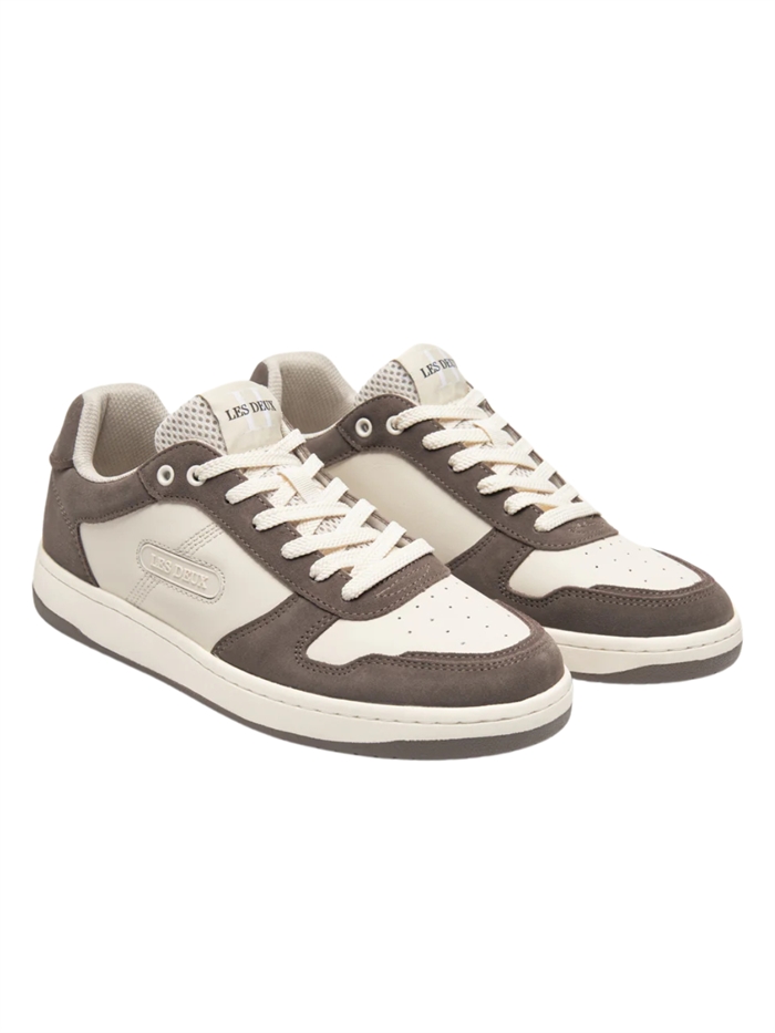 Les Deux Wright Basketball Sneaker - White/Walnut