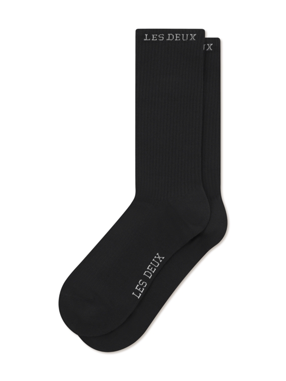 Les Deux Wilfred Socks 2-Pack - Black/White