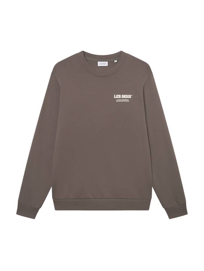 Les Deux Ben Dynamic Sweatshirt - Mountain Grey Brown
