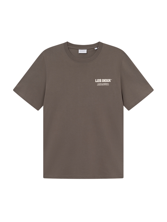 Les Deux Ben Dynamic T-shirt - Mountain Grey Brown