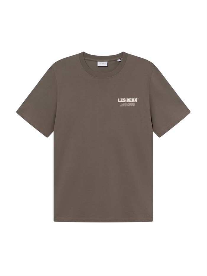 Les Deux Ben Dynamic T-shirt - Mountain Grey Brown