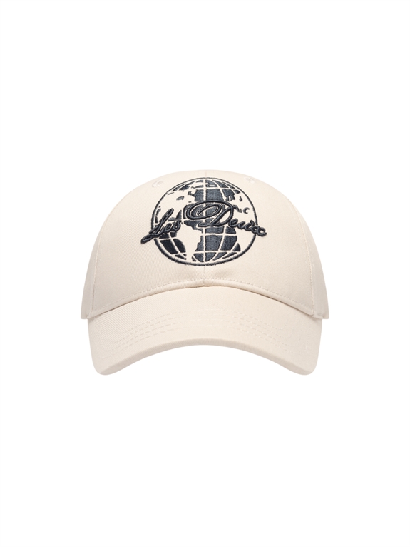Les Deux Globe Logo Basketball Cap - Black