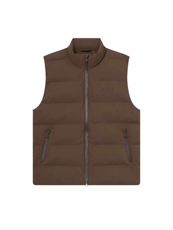 Les Deux Noor Ripstop Vest - Slate Brown