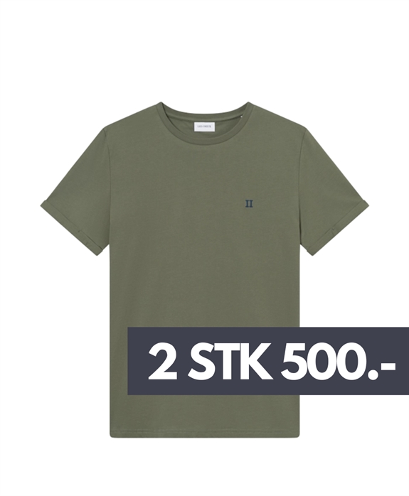 Les Deux Nørregaard Contrast T-shirt - Olivine Green