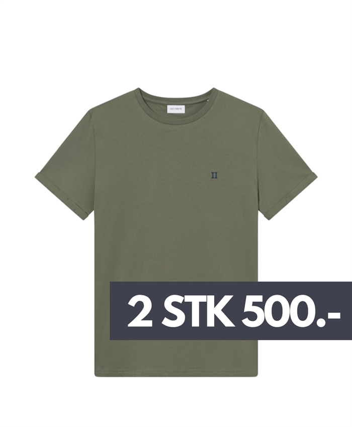 Les Deux Nørregaard Contrast T-shirt - Olivine Green