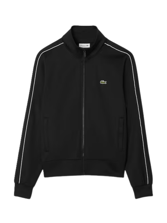 Lacoste Paris Piqué Zip Front Track Jacket - Black