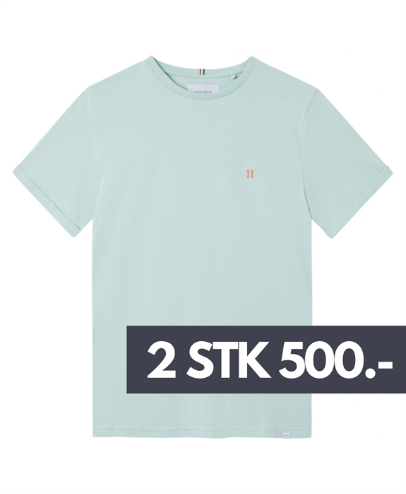 Les Deux Nørregaard t-shirt - Blue Haze/Orange