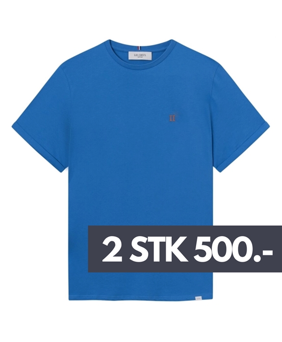 Les Deux Nørregaard t-shirt - Palace Blue/Orange