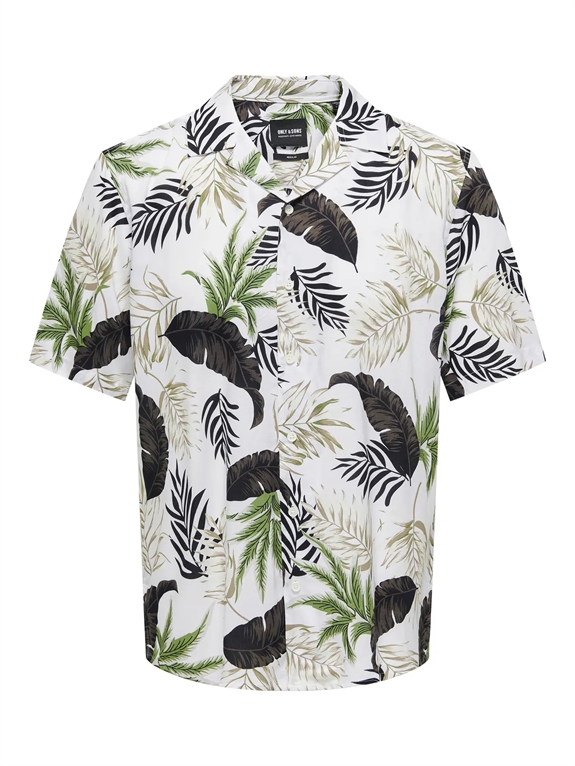 Only & Sons Wayne Life AOP SS Viscose Shirt - Kambaba