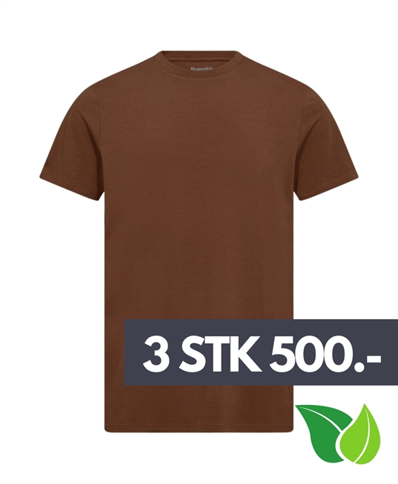 Resteröds Bambus r-neck t-shirt - Brown