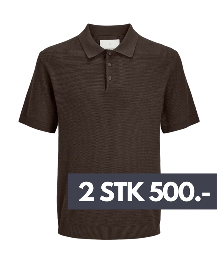 Jack & Jones Cooper Knit Polo SS - Delicioso/Twist