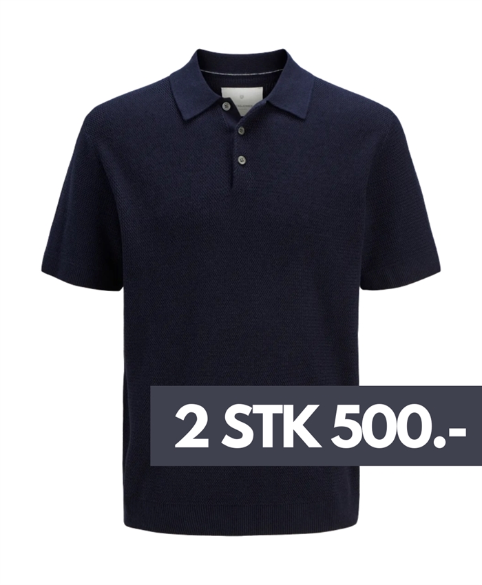 Jack & Jones Cooper Knit Polo SS - Night Sky