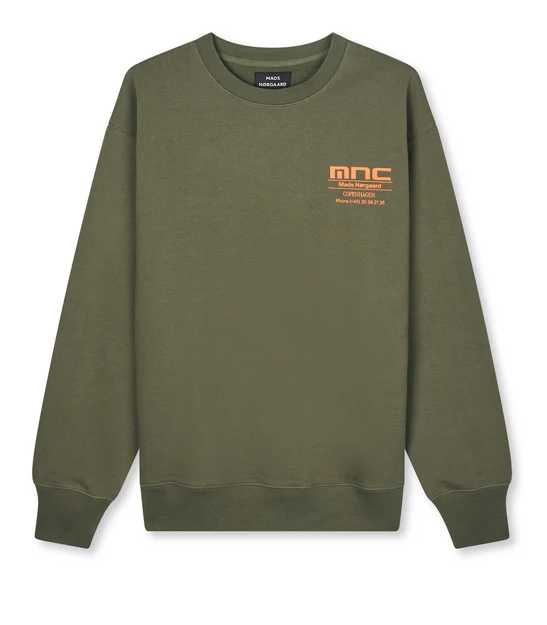 Mads Nørgaard Compact Cotton MNC Crewneck - Kalamata