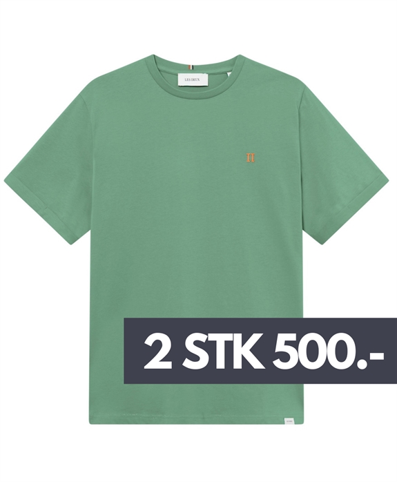 Les Deux Nørregaard t-shirt - Dark Ivy Green/Orange