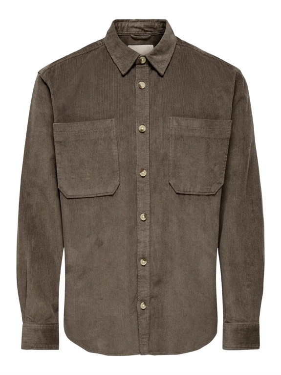 ONLY & SONS Alp RLX Washed Corduroy LS Shirt - Falcon