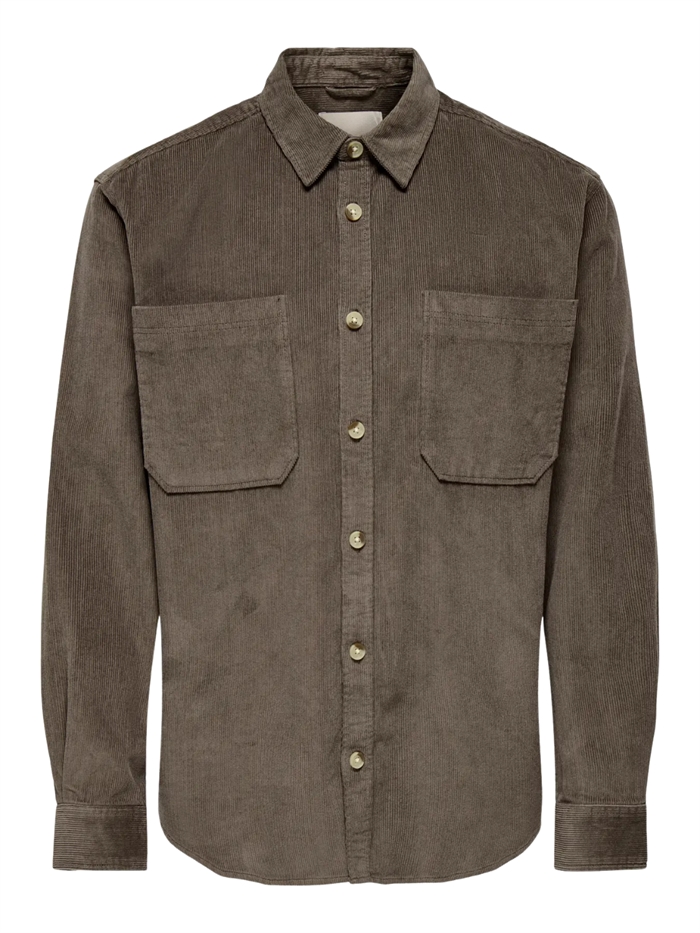 ONLY & SONS Alp RLX Washed Corduroy LS Shirt - Falcon