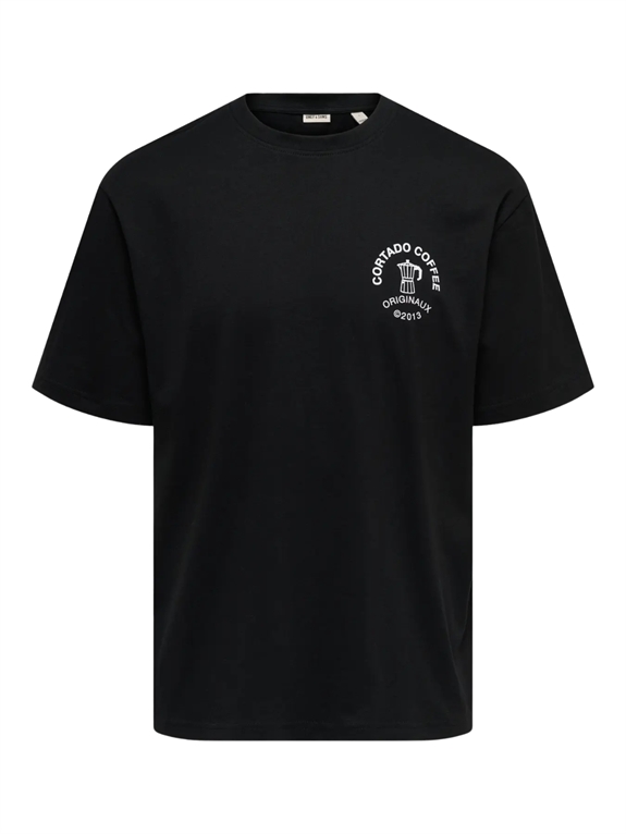 Only & Sons Nathan RLX SS Tee - Black/Cortado