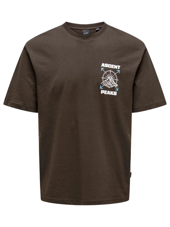 ONLY & SONS Keane RLX SS Print T-shirt - Demitasse