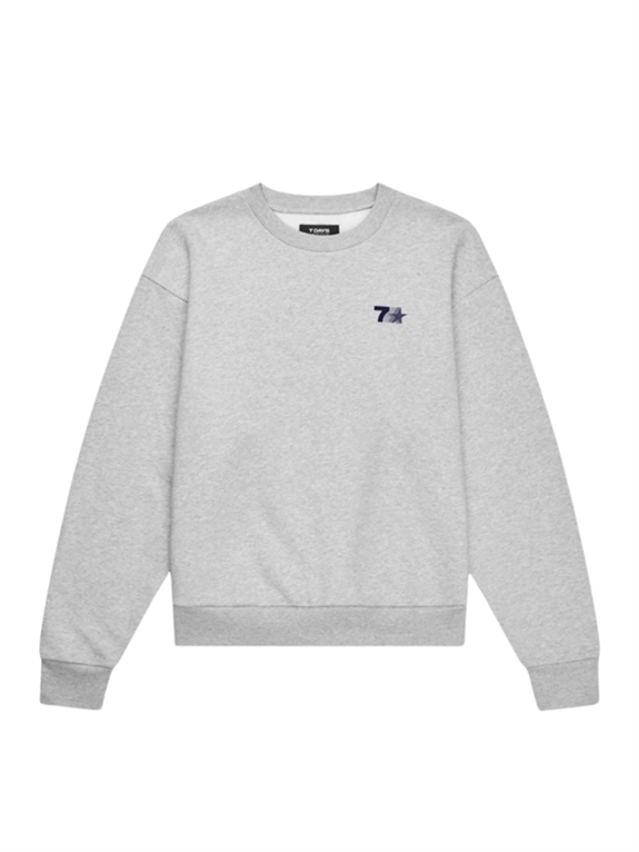 7 DAYS Active Organic Graphic regular crewneck - Heather Grey