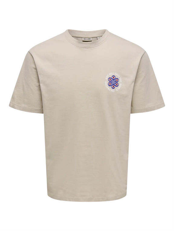 ONLY & SONS Fred Claude RLX SS Tee - Silver Lining