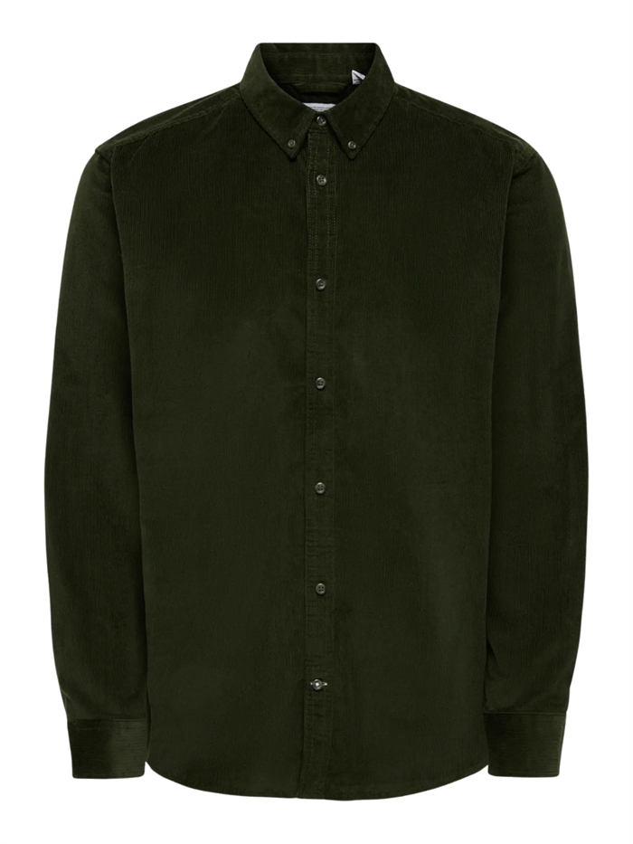ONLY & SONS Michael 18W Reg Cord Stretch Ls Shirt - Rosin