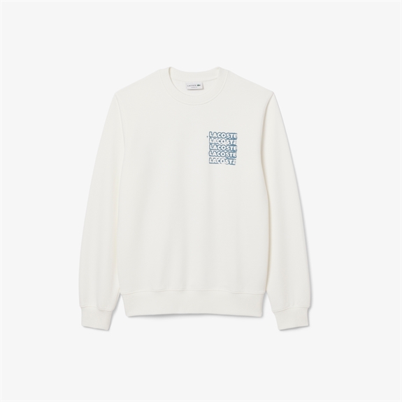 Lacoste Print Sweatshirt - CPI Flour/Limestone