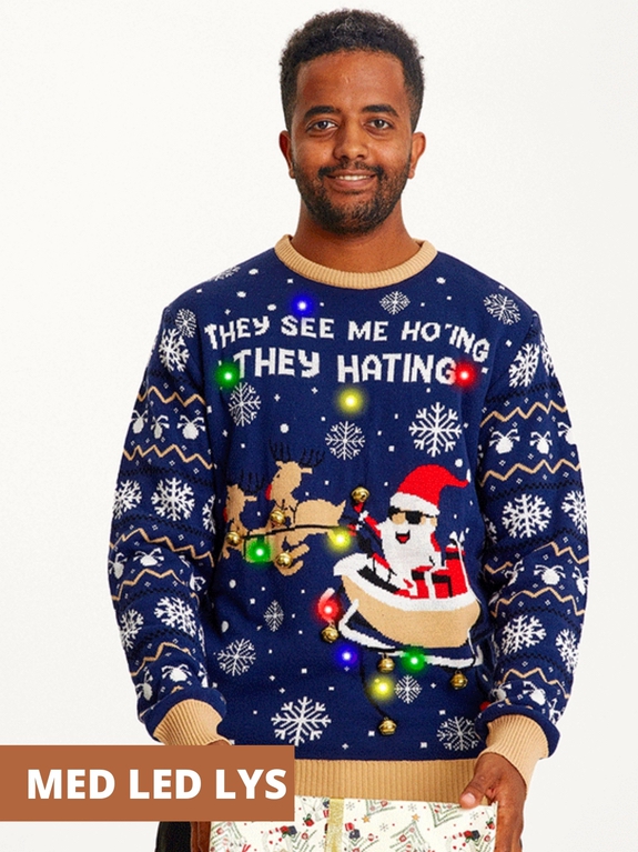 Julesweaters They See Me Ho´ing - Navy