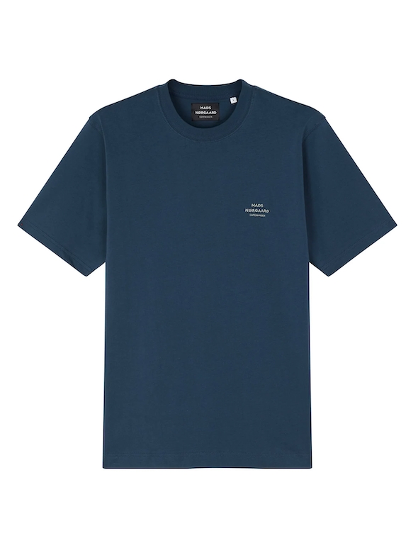 Mads Nørgaard Cotton Jersey Frode Emb Logo tee - Midnight Navy