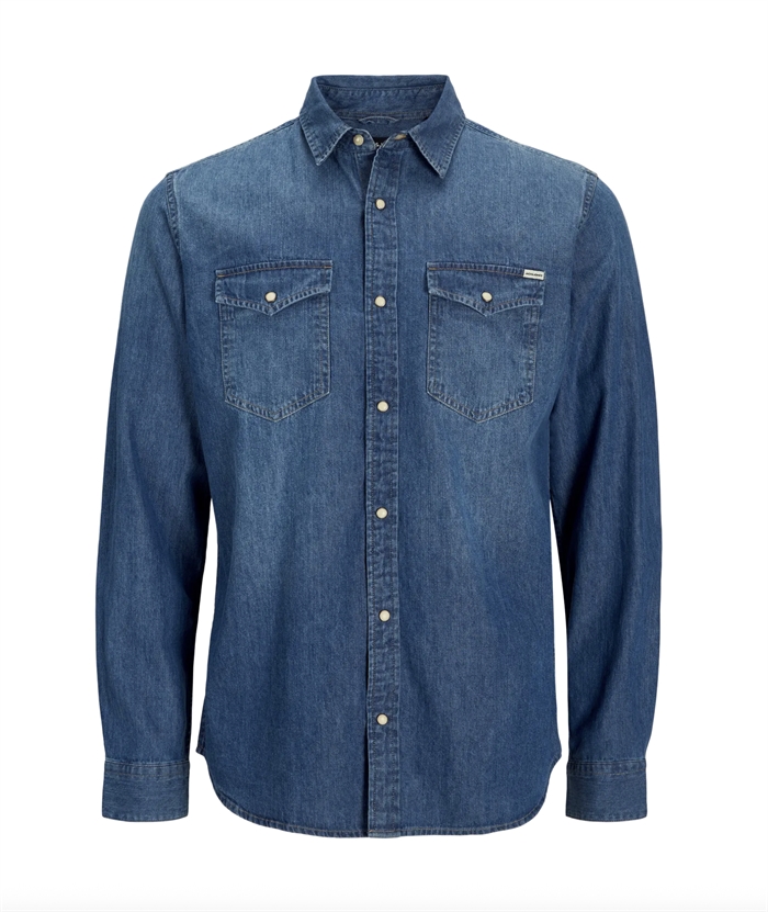 Jack & Jones Sheridan Shirt LS Shirt - Medium Blue Denim