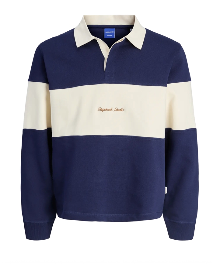 Jack & Jones Norrebro Blocking Sweat Polo - Ocean Cavern