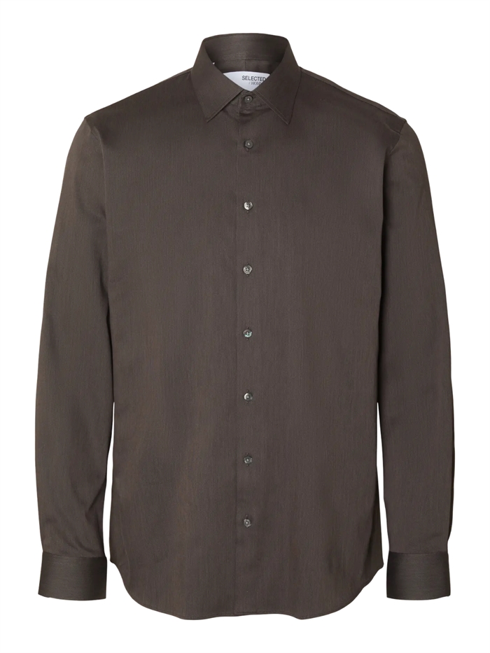 Selected Slim Performance Shirt LS - Morel/Mixed