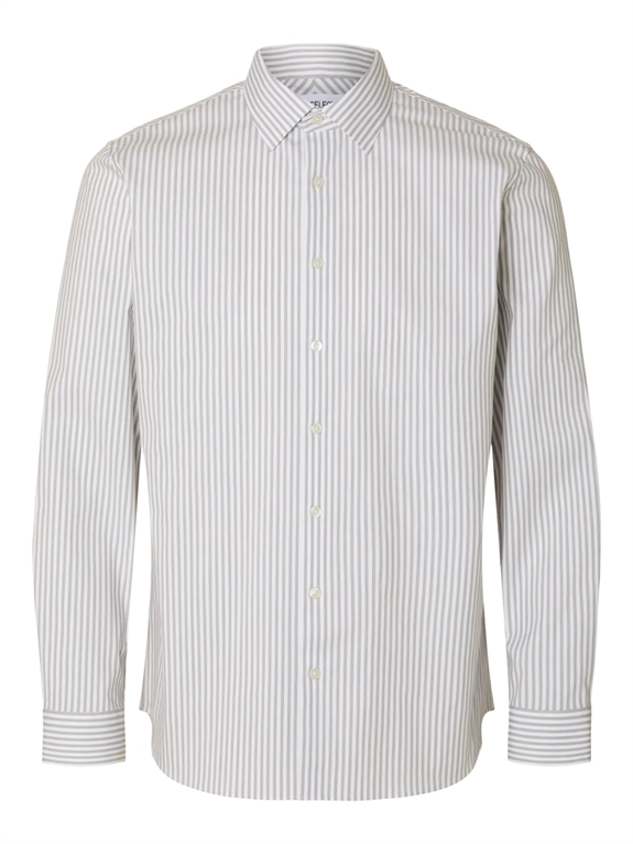 Selected Slim Performance Shirt LS - Bright White/Morel