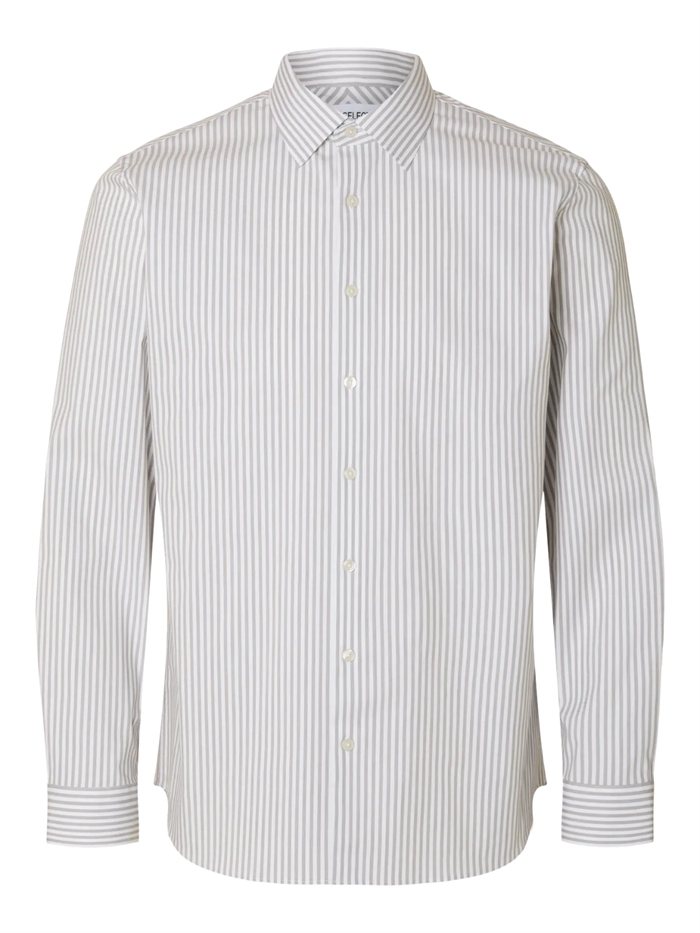 Selected Slim Performance Shirt LS - Bright White/Morel