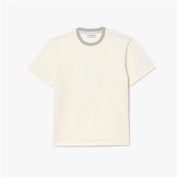 Lacoste Embroidered Cotton Jersey T-shirt - ARS White